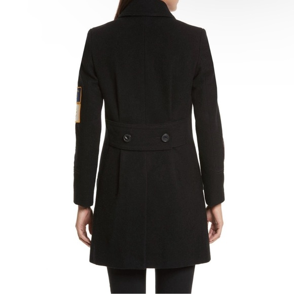 Coach wool Military Patch Naval Pea Coat NWOT - Picture 4 of 16